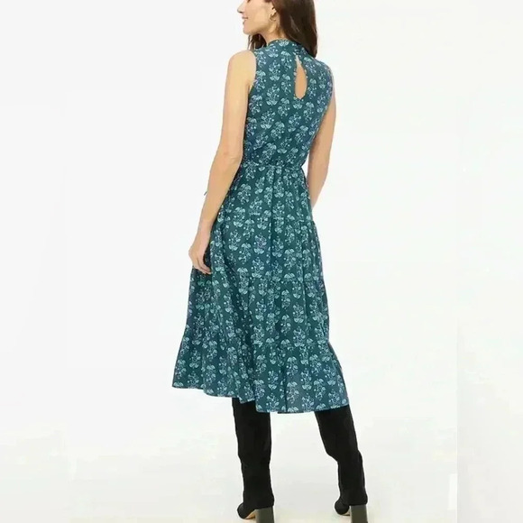 JCREW Printed mockneck tiered midi dress - NWT - Picture 1 of 16